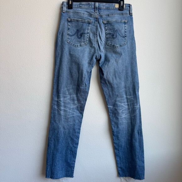 $5/$25 AG Adriano Goldschmied Light Wash Raw Hem Cropped Ankle Size 29 - Picture 8 of 9